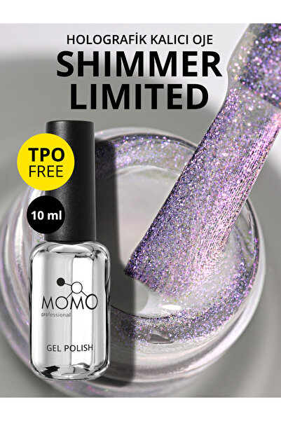 MOMO professional Shimmer Limited Holografik Kalıcı Oje SL03, Rakı Beyazı Pem...
