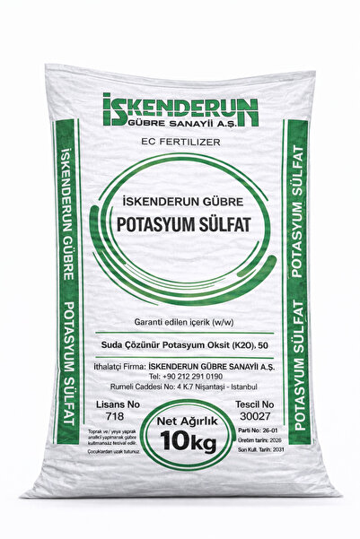 İSKENDERUN GÜBRE Potasyum Sülfat Granül 10 kg