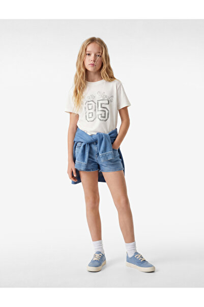 Koton Cotton Short Sleeve Crew Neck Printed T-Shirt