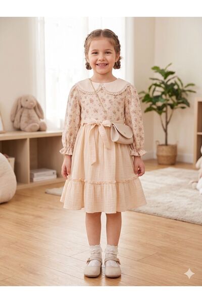 Cherrys Bebek Rochie pentru fetiță din muselină florală