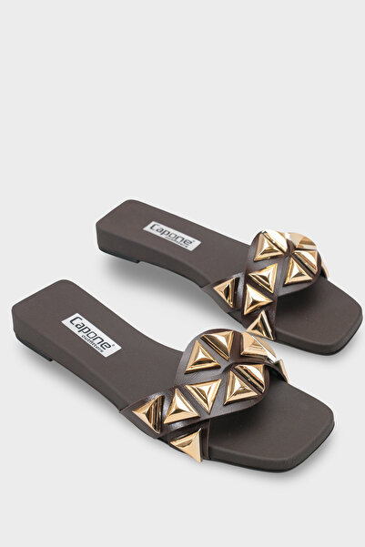 Capone Outfitters Γυναικείες παντόφλες Manon Blunt Toe Comfort με κοντό τακού...