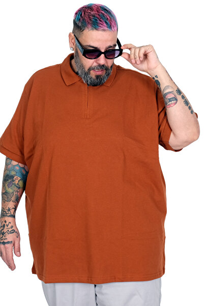 ModeXL Μπλουζάκι πόλο μεγάλου μεγέθους Mode XL με φερμουάρ 25550 TARCIN