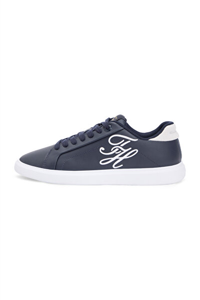 Tommy Hilfiger Th Icon Court Script Kadın Sneaker Mavi