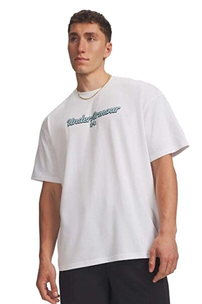 Under Armour Erkek UA Heavyweight Wordmark Kısa Kollu T-Shirt 6009266-100