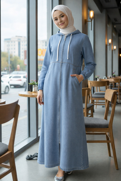 benguen Αθλητικό τζιν καπάκι με τσέπες O7611-1 Μπλε