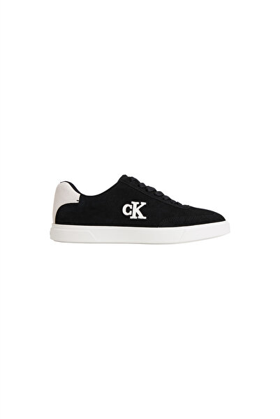 Calvin Klein Erkek Marka Logolu Günlük Kullanıma Uygun Siyah-Beyaz Sneaker HM...