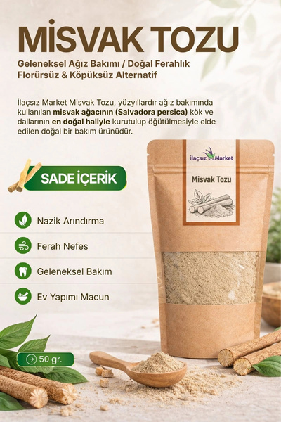 İlaçsız Market Misvak Tozu / 50 gr.