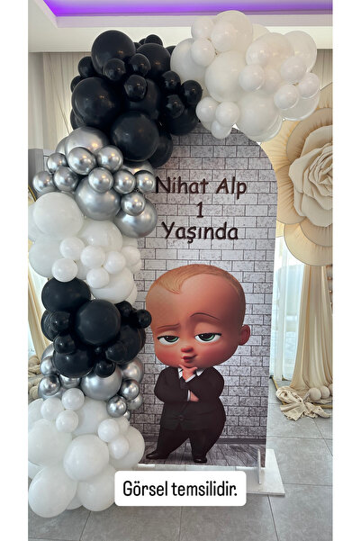 PartyLab Patron Bebek Temalı Kişiselleştirilebilir  Profesyonel Doğum Günü Pa...