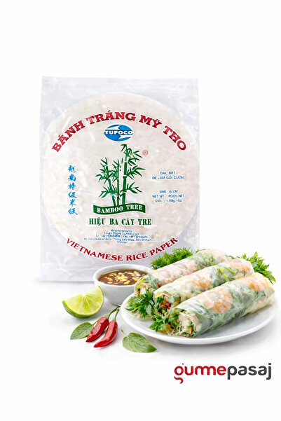 Tufoco Bamboo Tree Pirinç Yufkası Rice Paper Glutensiz 340 x 3 Adet