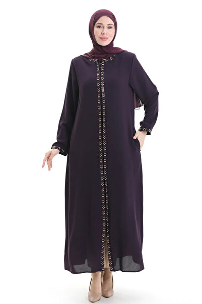 sefamerve Υφασμάτινο φερμουάρ Honeycomb Large Size 6183-06 Plum