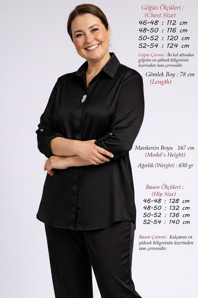 Laden Γυναικείο Σετ Μεγάλου Μεγέθους Υψηλής Ποιότητας Σατέν 44-54 Μεγέθη Άνετ...