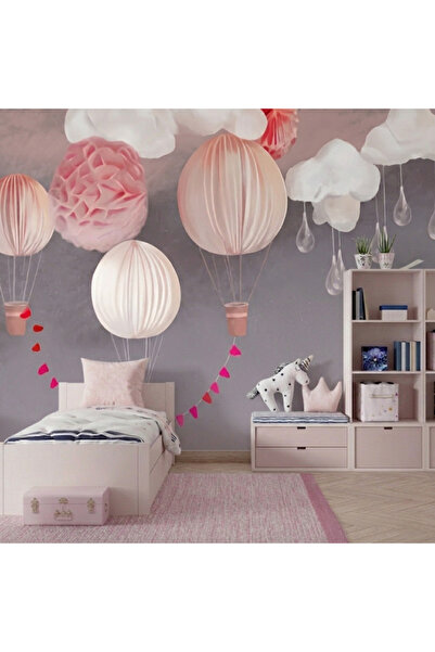 dekoartizan Minimal Pastel Balon Desenli Duvar Kağıdı