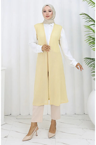 sefamerve Απλό λεπτό βασικό μακρύ γιλέκο Γυναικείο γιλέκο μεγάλου μεγέθους 87...