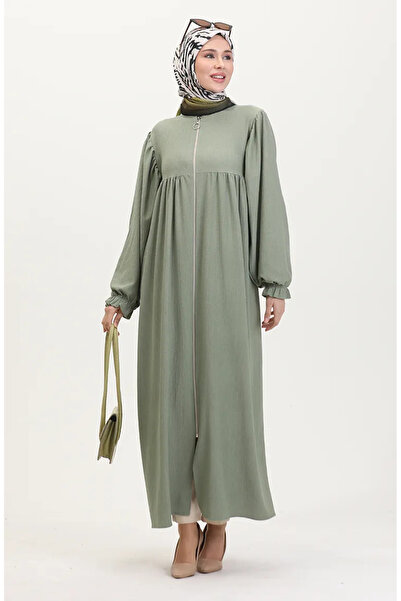 sefamerve Çağla Green Robadan Gathered Ferace - 1052-07