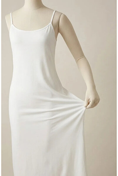 sefamerve Επένδυση φορέματος με κορδόνια 1965-02 Λευκό