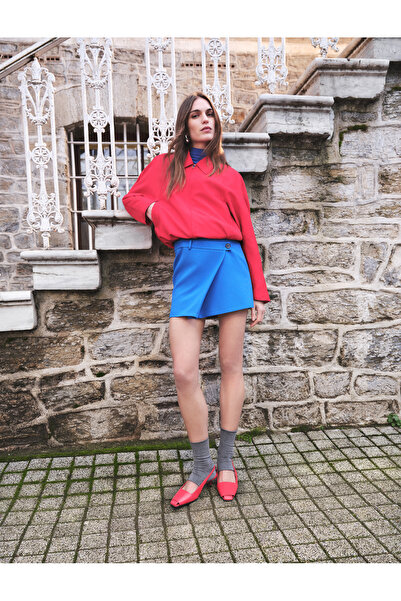 Koton διπλό πέτο Μίνι σορτς φούστα ασύμμετρης κοπής