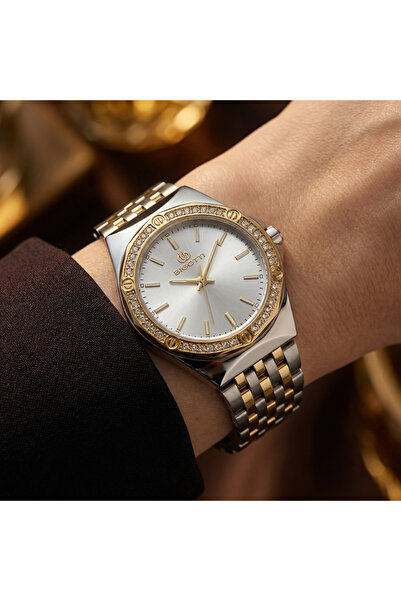 Bigotti Raffinato Silver and Gold Stainless Steel Watch for Women BG.1.10656-4