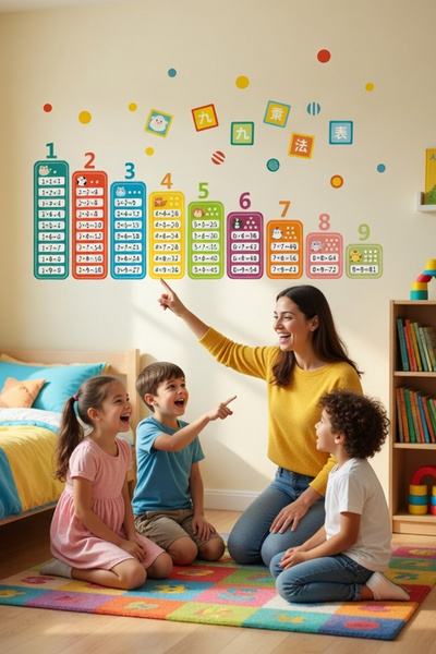 KT Decor Βρεφικό και Παιδικό Δωμάτιο Μαθηματικά Πίνακας Πολλαπλασιασμού Εκπαι...