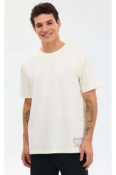 SKECHERS S2610109 M Tricou Relaxat pentru Bărbați BEJ