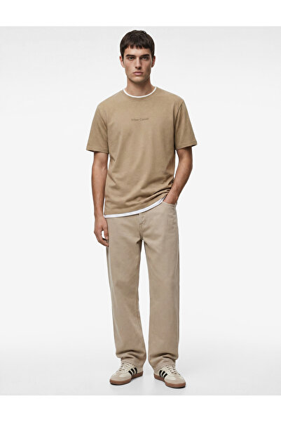 Koton Μπλουζάκι με κανονική εφαρμογή, κοντό μανίκι, λαιμόκοψη ποδηλάτου, βαμβ...