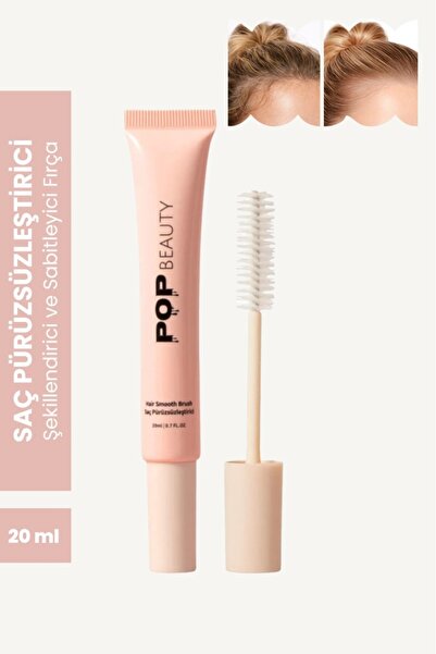 POP Beauty Saç Sabitleyici & Şekillendirici Wax, Fırça Seti (Saç Pürüzsüzleştirici, Stick Saç Waxı)
