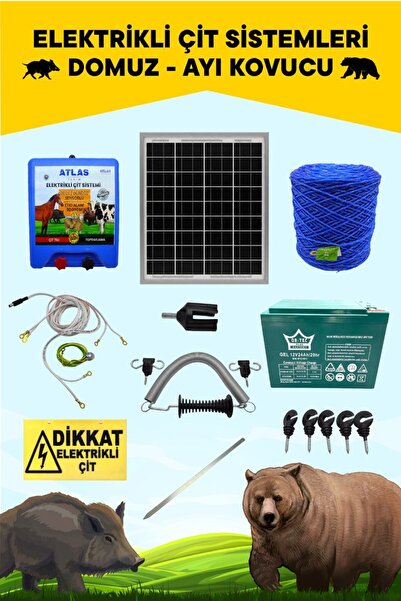 Atlas EKONOMİK ELEKTRİKLİ ÇİT 5 YIL GARANTİ 1000MT SET ÖMÜRLÜK ÜRÜN NO2