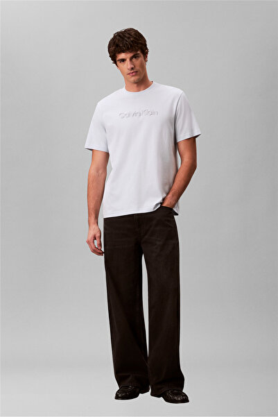Calvin Klein 20S Eu Wholesale Spo Erkek Bisiklet Yaka T-Shirt Mavi