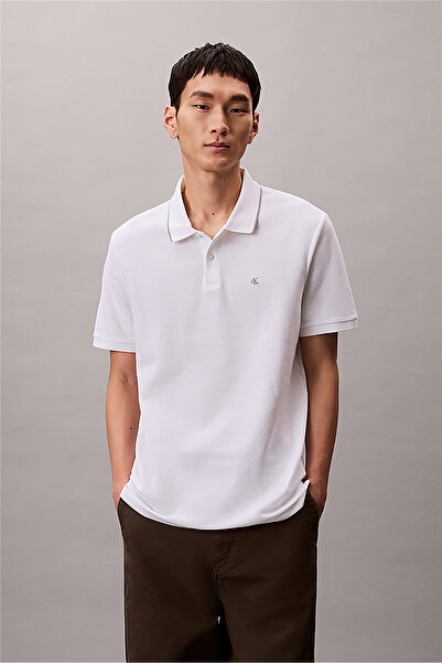 Calvin Klein Erkek Regular Fit Pamuklu Kısa Kollu Beyaz T-Shirt