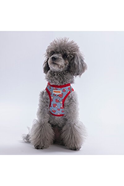 Pawstar Mushroom Air-mesh Göğüs Tasması Kedi Köpek Göğüs Tasması Mantar Desen...
