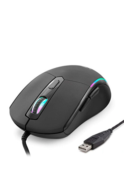 TEKMAKG Kablolu Oyuncu Mouse | 6400 DPI | RGB LED Işıklı | 6 Tuşlu | Ergonomik Tasarım