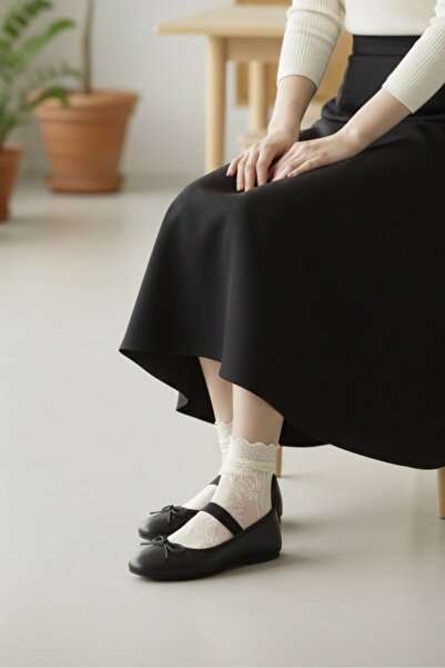 N Napa Shoe Γυναικεία παπούτσια μπαλαρίνας με λαστιχένια ζώνη με τετράγωνο φι...