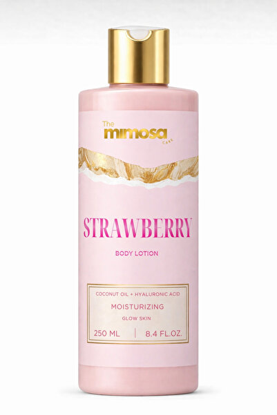 The Mimosa Care كريم ترطيب مكثف للجسم بنكهة الفراولة مع البانثينول وجوز الهند...