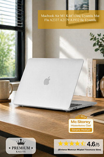 Mcstorey Macbook Air M1 Kılıf 13inç Uyumlu Mat Flu A2337 A2179 A1932 Ile Uyumlu