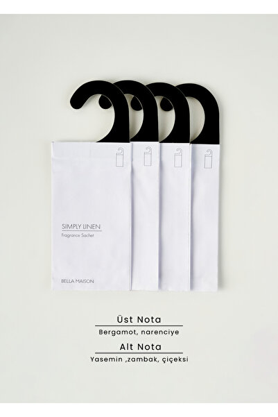 Bella Maison Simply Linen 4'lü Koku Kesesi Beyaz (25 gr)
