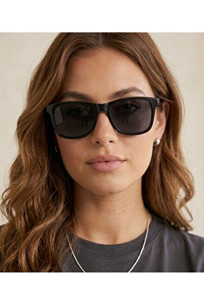 mirvia Unisex Black Rectangular Sunglasses Classic Stylish Design Uv400 Prote...