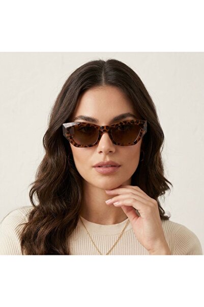 mirvia Women's Leopard Printed Pairs of Rectangular Sunglasses Retro Vintage ...