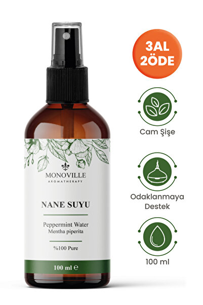 Monoville Nane Suyu 100 ml Cam Şişe Sprey ( Peppermint Water )