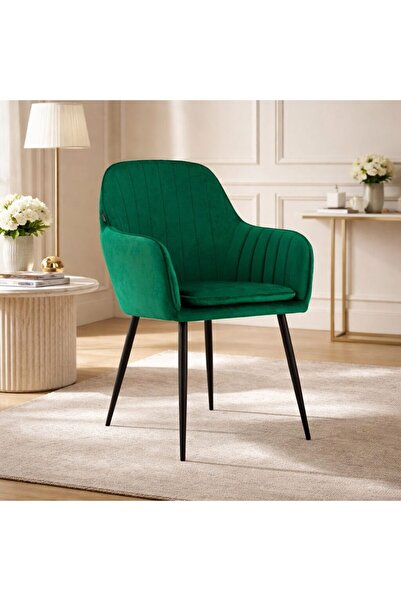 Leobert Scaun stil fotoliu bucatarie/living, Artool, Lugo, catifea verde, pic...