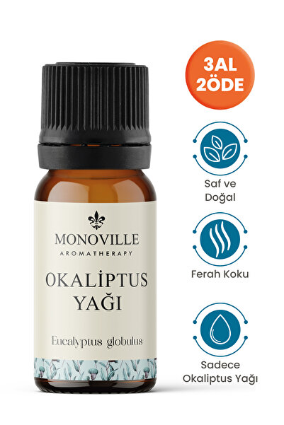 Monoville Okaliptus Uçucu Yağı 10 ml Saf ve Doğal (Eucalyptus Essential Oil)