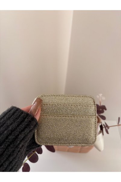 lalettobags Γυναικεία θήκη καρτών με γκλίτερ και λάμψη