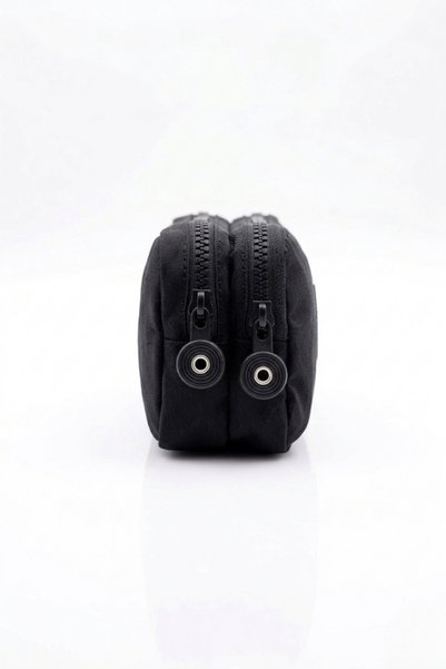 Fiyaka Rlx-124 Two-eyed Clinker Fabric pen holder school college bag BLACK