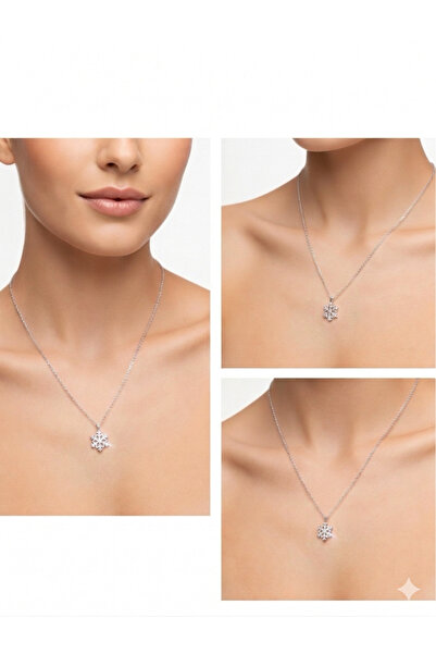 RozeJewelry Kar Tanesi Işıltılı Zirkonyum Taşlı Zarif Kolye