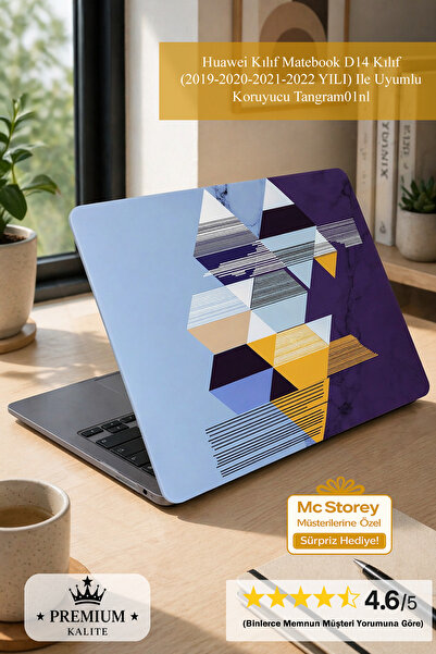 Protective Tangram01nl Compatible With Huawei Case Matebook D14 Case (YEAR 2019-2020-2021-2022)