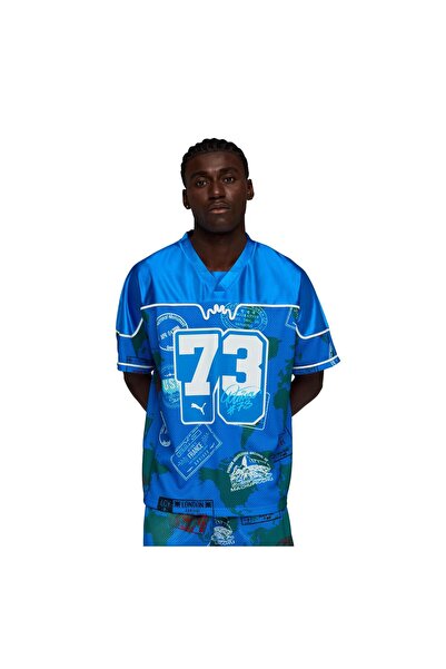 Puma 635066-02 The Atw Dylan Aop Jersey Erkek T-Shirt Mavi