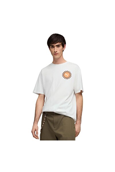 Puma 634395-02 Tricou Relaxat Sunset Drive pentru bărbați, Alb