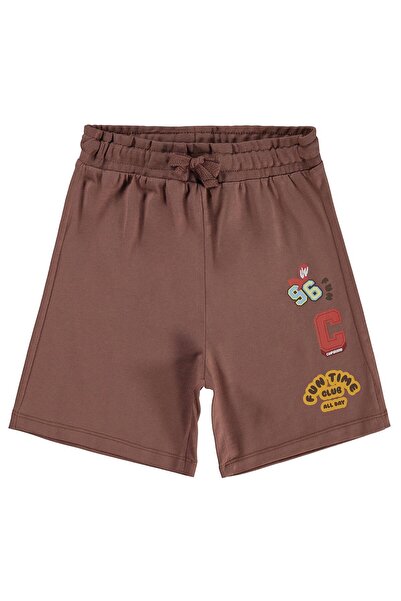 Civil Boys Fun Time Printed Capri for Ages 2-5 - Brown