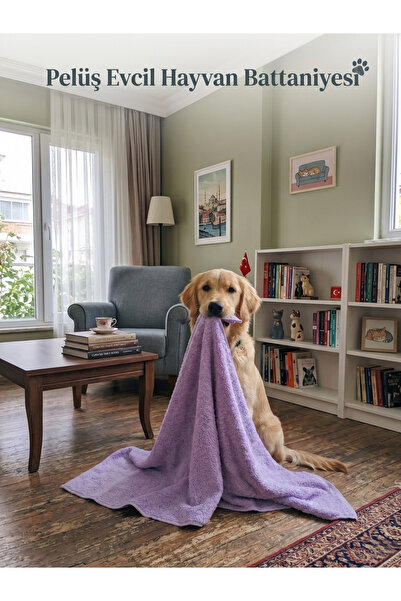 Patiderm Pelüş Kedi Köpek Yatağı Battaniyesi Evcil Kedi Minderi Kedi Evi Kulü...