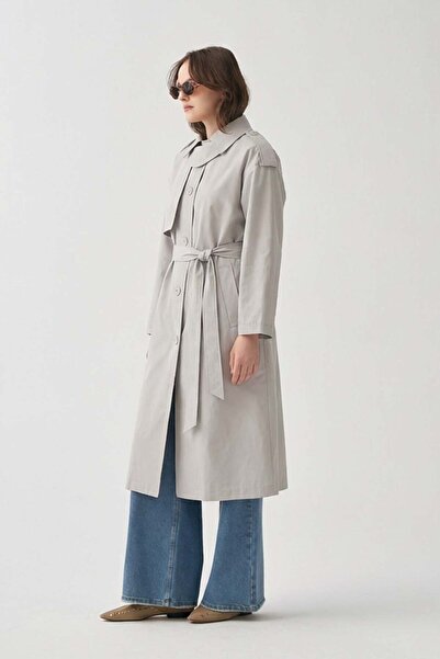 ALLDAY Καμπαρντίνα με πέτρινα σήματα στο γιακά