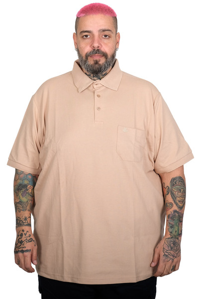 ModeXL Tricou supradimensionat pentru bărbați Mode XL, cu gât polo, Stiucă cl...