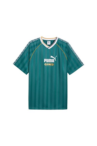 Puma 632563-41 Tricou de fotbal King, croială lejeră, turcoaz